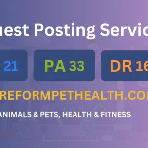 publish guest post on pureformpethealth.com