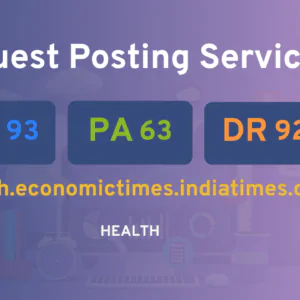 publish guest post on health.economictimes.indiatimes.com
